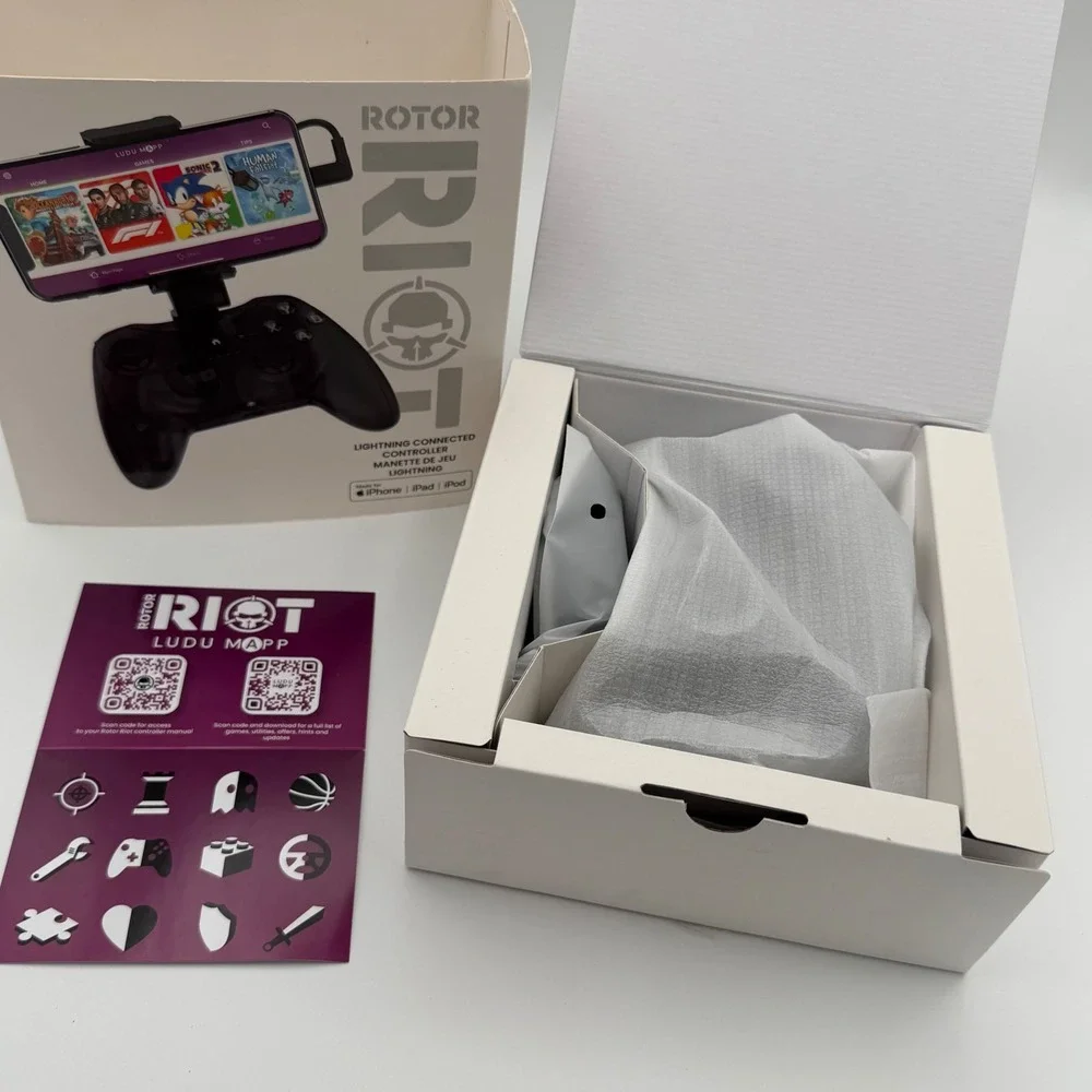 Rotor Riot Lightning Connected Game Controller Black NEW Open‎ Box